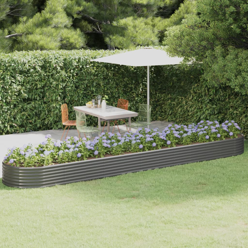 Letto Giardino Acciaio Zincato 507x100x36cm Grigio | homemem39