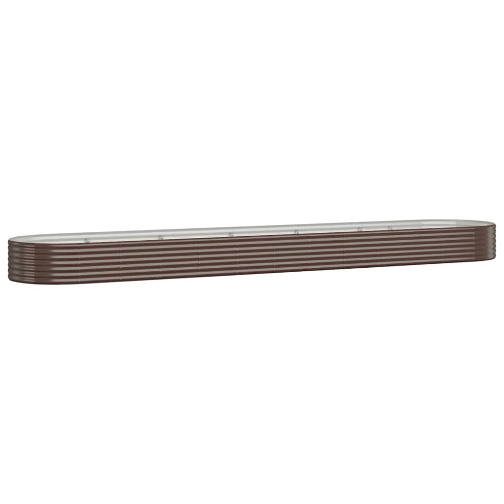 Letto Giardino Acciaio Zincato 507x100x36 cm Marrone | homemem39
