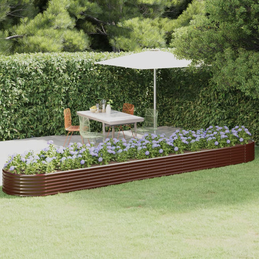Letto Giardino Acciaio Zincato 507x100x36 cm Marrone | homemem39