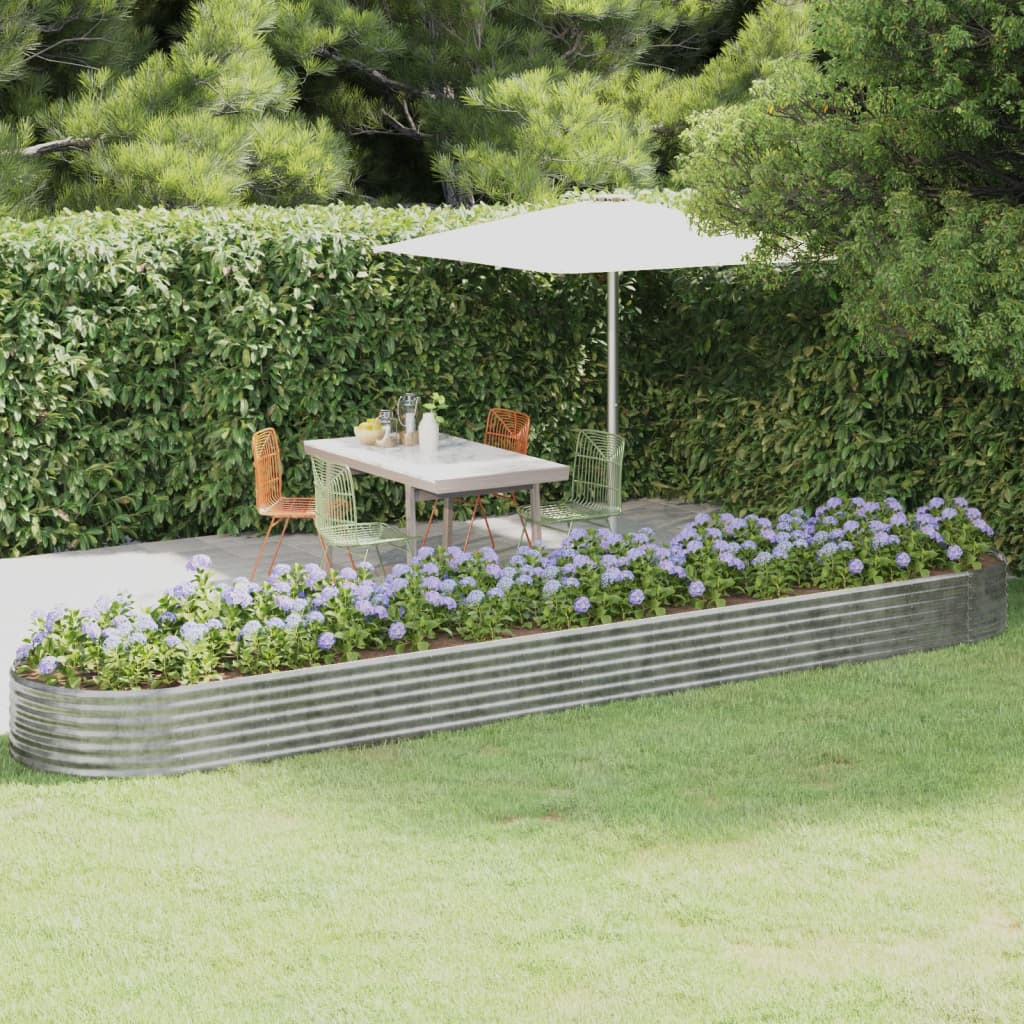 Letto Giardino Acciaio Zincato 507x100x36cm Argento | homemem39