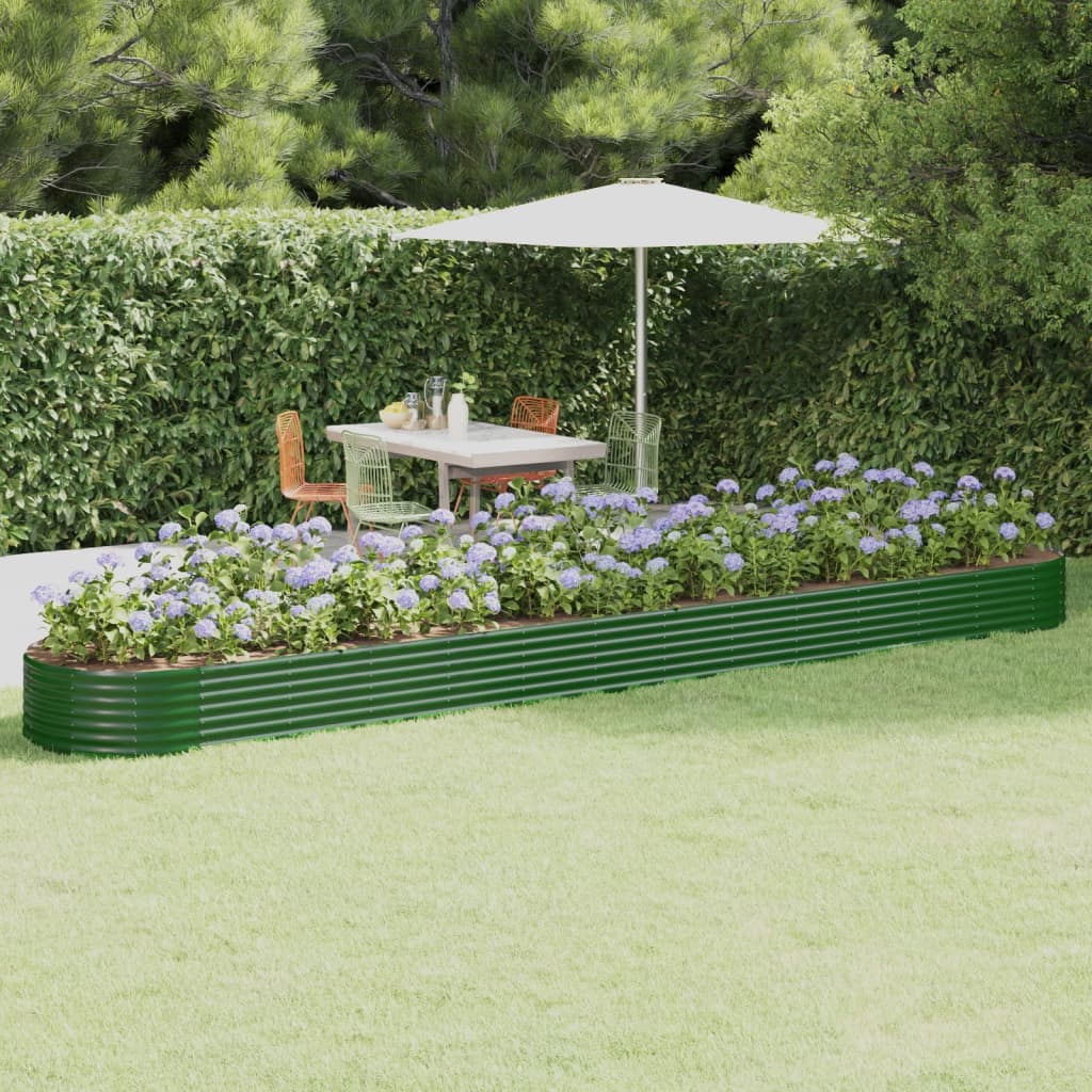 Letto Giardino Acciaio Zincato 544x100x36 cm Verde | homemem39
