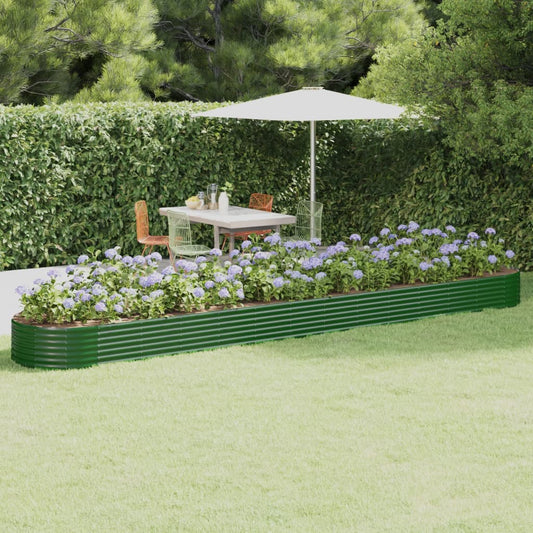 Letto Giardino Acciaio Zincato 544x100x36 cm Verde | homemem39