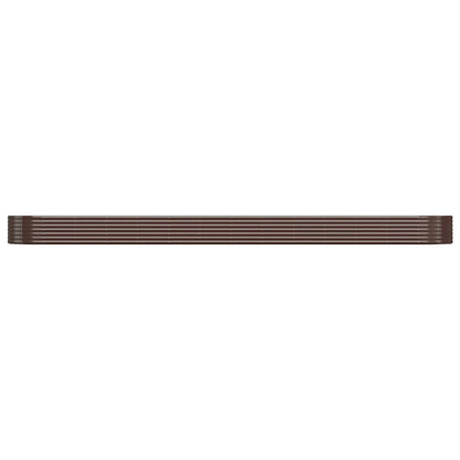 Letto Giardino Acciaio Zincato 544x100x36 cm Marrone