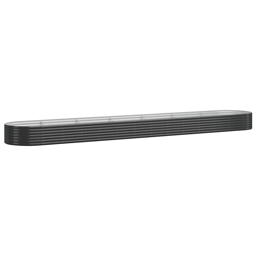 Letto da Giardino in Acciaio Zincato 544x100x36 cm Antracite - homemem39