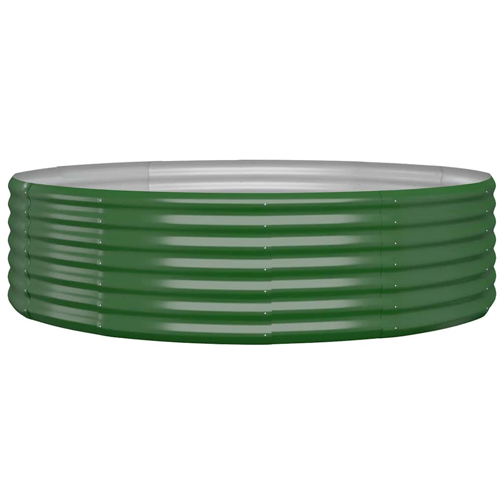 Letto Giardino Acciaio Zincato 140x140x36 cm Verde