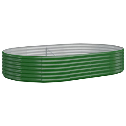 Letto Giardino Acciaio Zincato 214x140x36 cm Verde | homemem39