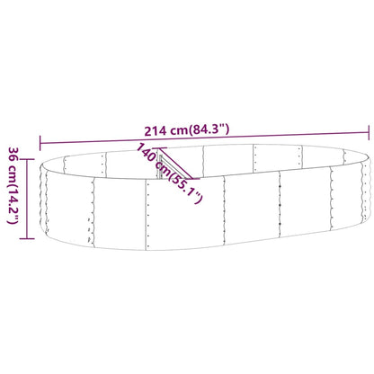 Letto Giardino Acciaio Zincato 214x140x36cm Grigio | homemem39
