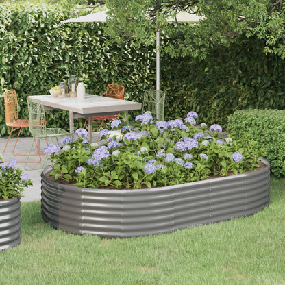 Letto Giardino Acciaio Zincato 214x140x36cm Grigio