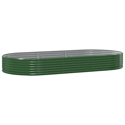 Letto Giardino Acciaio Zincato 296x140x36 cm Verde