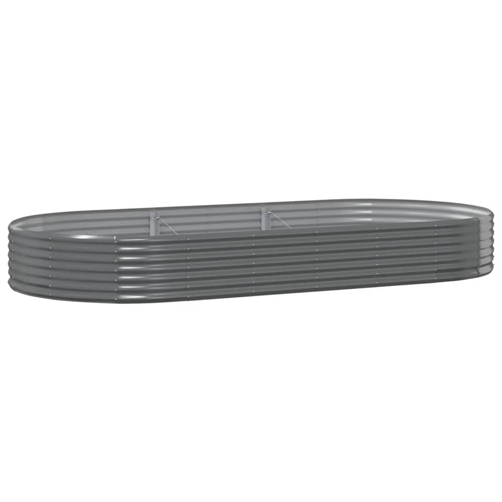 Letto Giardino Acciaio Zincato 296x140x36cm Grigio | homemem39