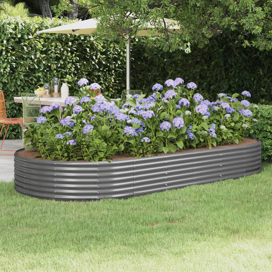 Letto Giardino Acciaio Zincato 296x140x36cm Grigio | homemem39