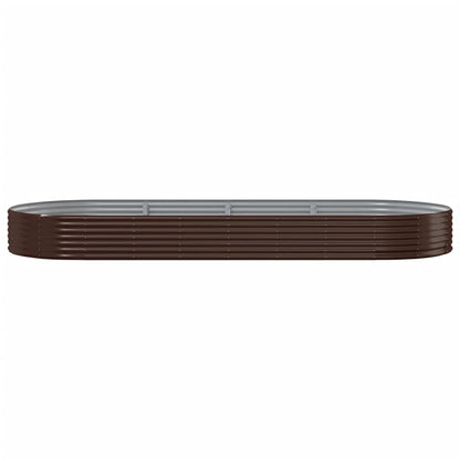 Letto Giardino Acciaio Zincato 373x140x36 cm Marrone | homemem39