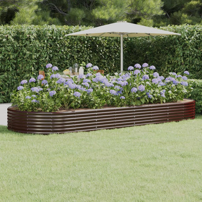 Letto Giardino Acciaio Zincato 373x140x36 cm Marrone