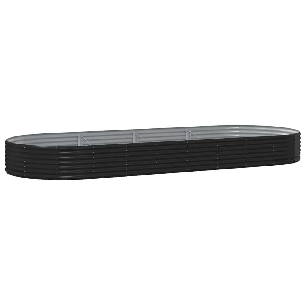 Letto da Giardino in Acciaio Zincato 373x140x36 cm Antracite | homemem39