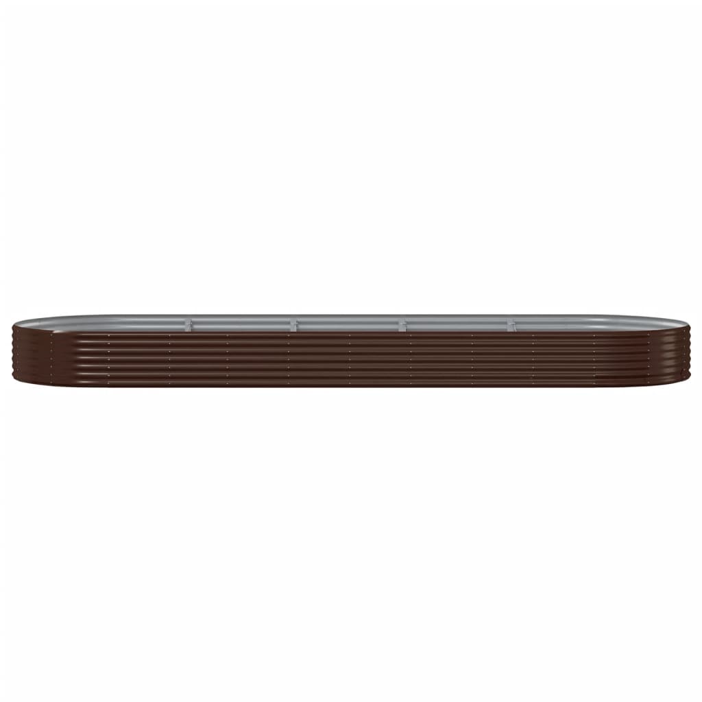 Letto Giardino Acciaio Zincato 450x140x36 cm Marrone | homemem39