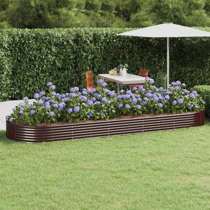 Letto Giardino Acciaio Zincato 450x140x36 cm Marrone | homemem39