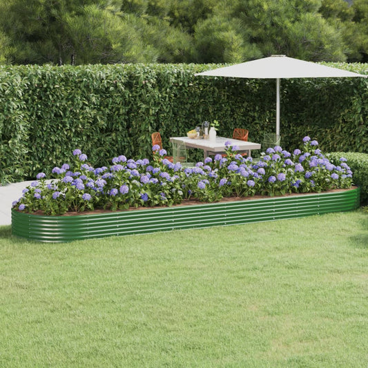 Letto Giardino Acciaio Zincato 523x140x36 cm Verde | homemem39