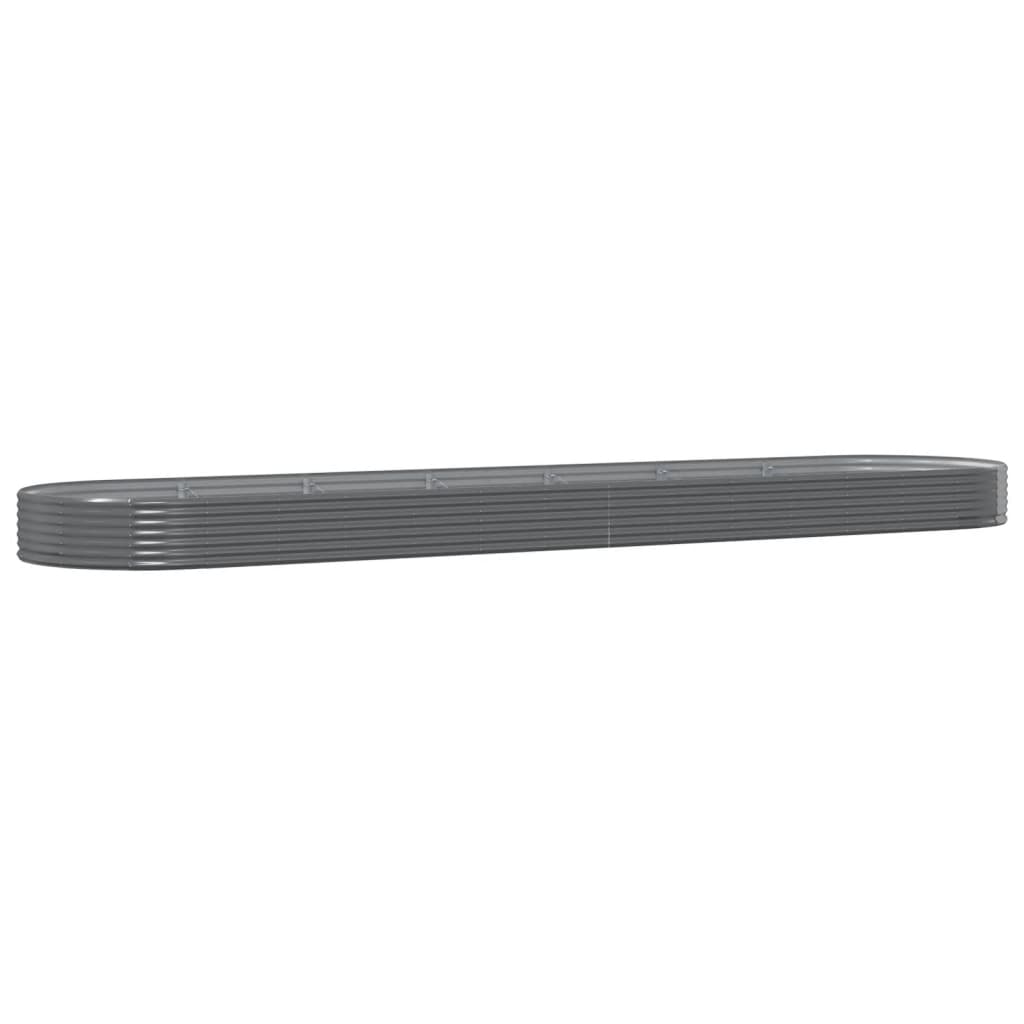 Letto Giardino Acciaio Zincato 600x140x36cm Grigio | homemem39
