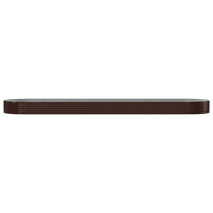 Letto Giardino Acciaio Zincato 600x140x36 cm Marrone | homemem39