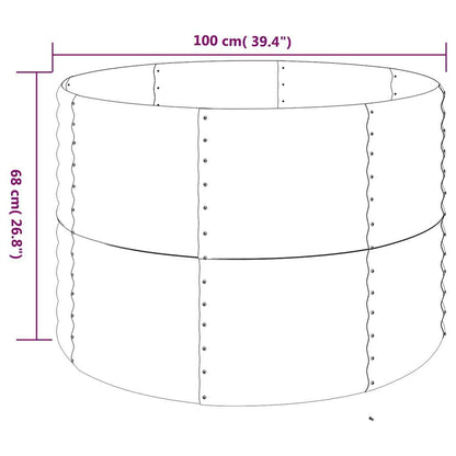 Letto da Giardino in Acciaio Zincato 100x100x68 cm Antracite | homemem39