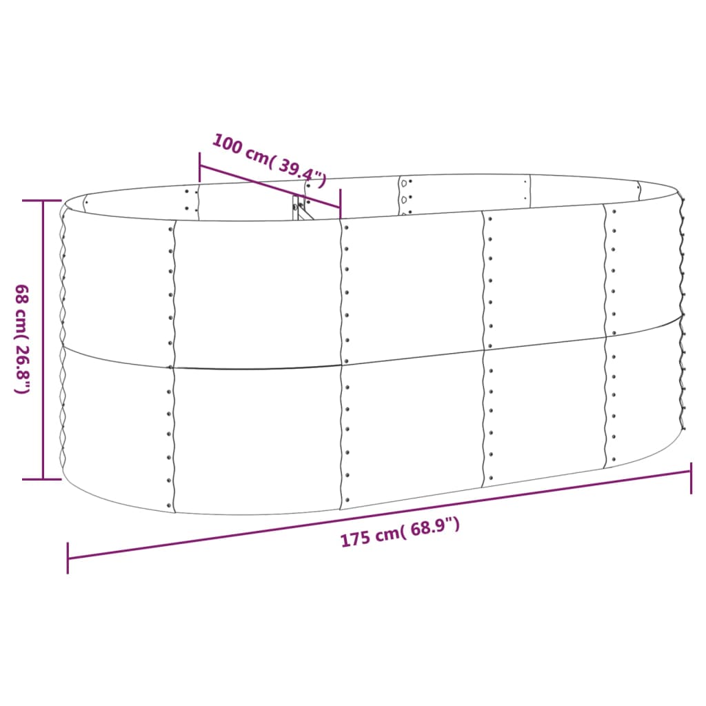 Letto Giardino Acciaio Zincato 175x100x68cm Grigio | homemem39