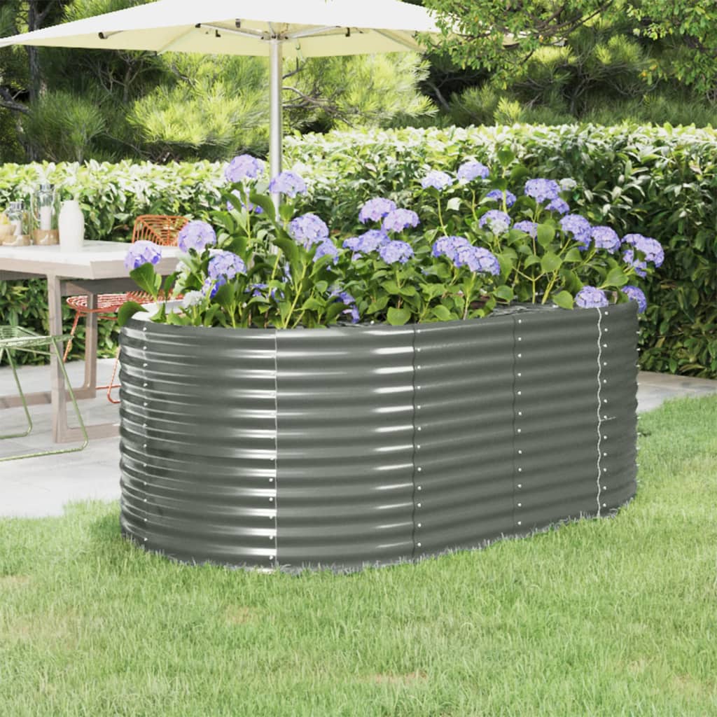 Letto Giardino Acciaio Zincato 175x100x68cm Grigio | homemem39