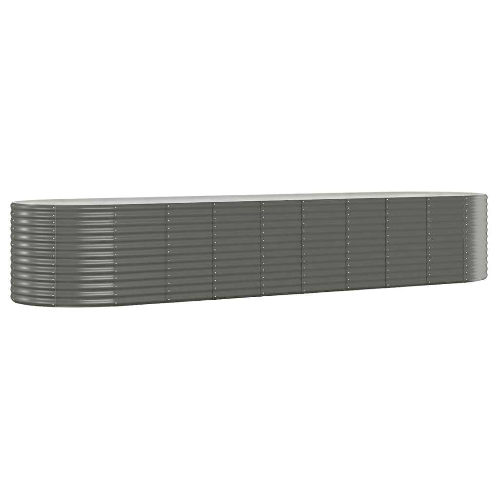 Letto Giardino Acciaio Zincato 396x100x68cm Grigio | homemem39