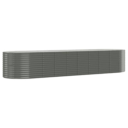 Letto Giardino Acciaio Zincato 396x100x68cm Grigio | homemem39