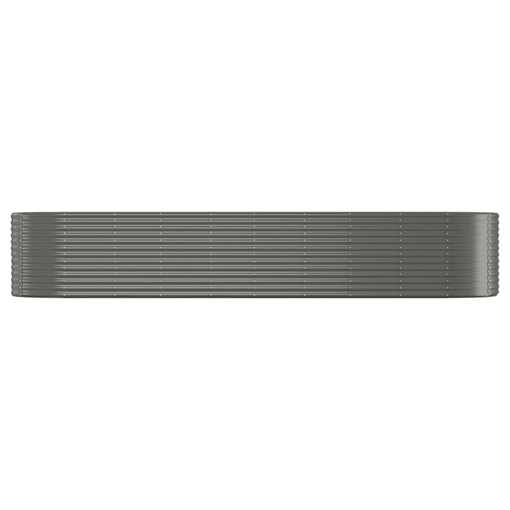 Letto Giardino Acciaio Zincato 396x100x68cm Grigio | homemem39