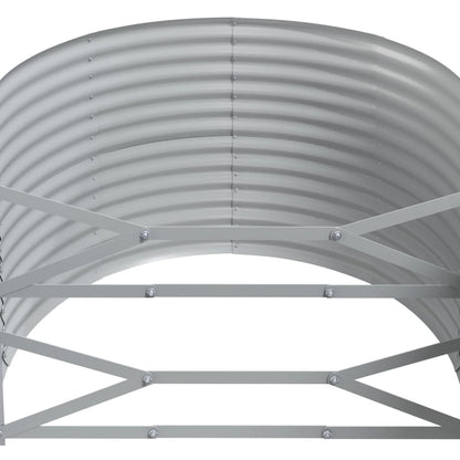 Letto Giardino Acciaio Zincato 396x100x68cm Grigio | homemem39