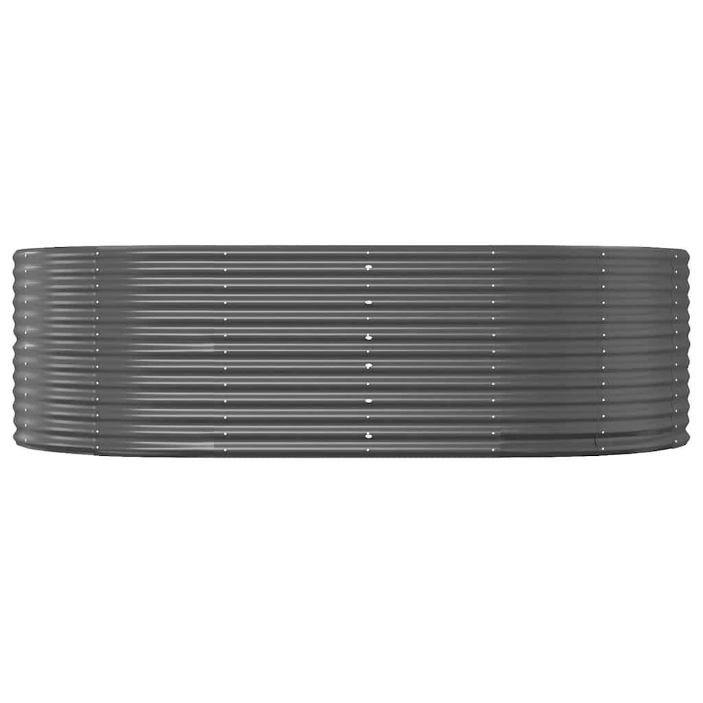 Letto Rialzato da Giardino Antracite 212x140x68 cm Acciaio Zincato