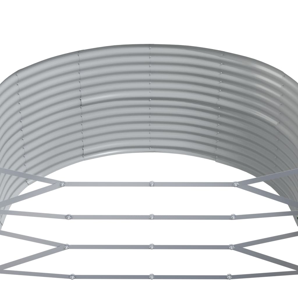 Letto Giardino Acciaio Zincato 447x140x68 cm Grigio | homemem39