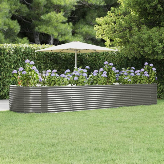 Letto Giardino Acciaio Zincato 447x140x68 cm Grigio | homemem39