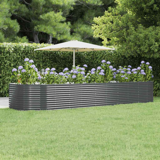 Letto Giardino Acciaio Zincato 447x140x68cm Antracite