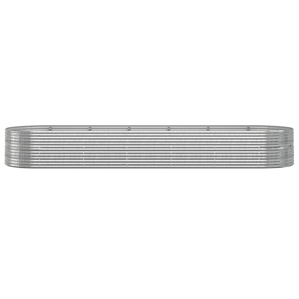 Letto Giardino Acciaio Verniciato Polvere 510x140x68 cm Argento - homemem39