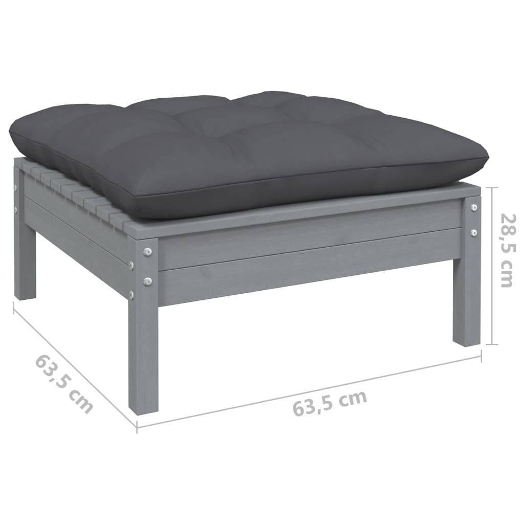 Set Divani da Giardino 5 pz con Cuscini Legno Massello di Pino - homemem39