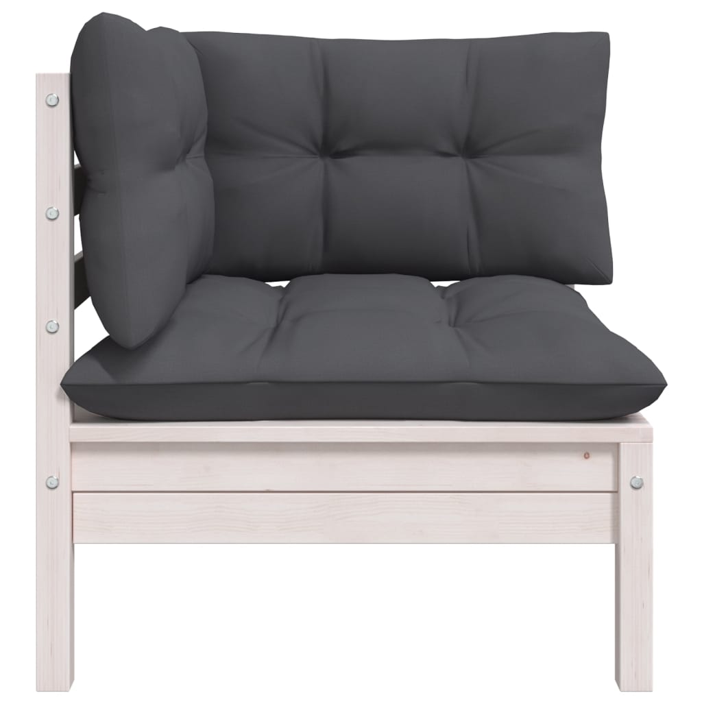 Set Divani da Giardino 8 pz con Cuscini Legno Massello di Pino | homemem39