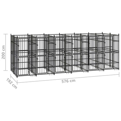 Gabbia per Cani da Esterno in Acciaio 11,06 m² - homemem39