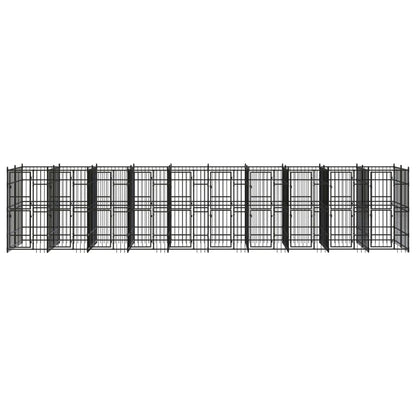 Gabbia per Cani da Esterno in Acciaio 18,43 m² - homemem39