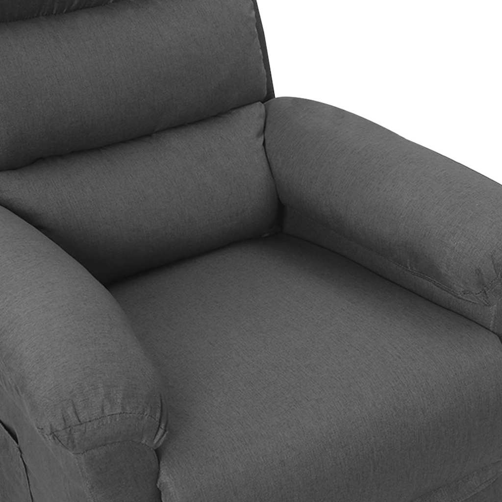Poltrona Reclinabile in Tessuto Grigio Scuro