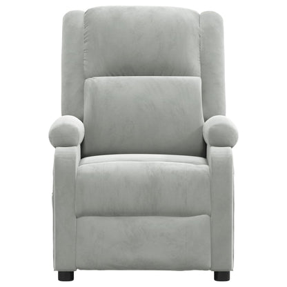 Poltrona Reclinabile Grigio Chiaro in Velluto | homemem39