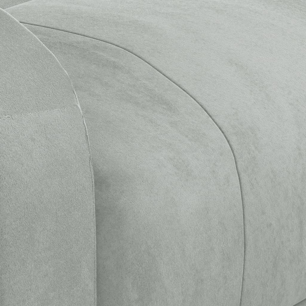 Poltrona Reclinabile Grigio Chiaro in Velluto - homemem39