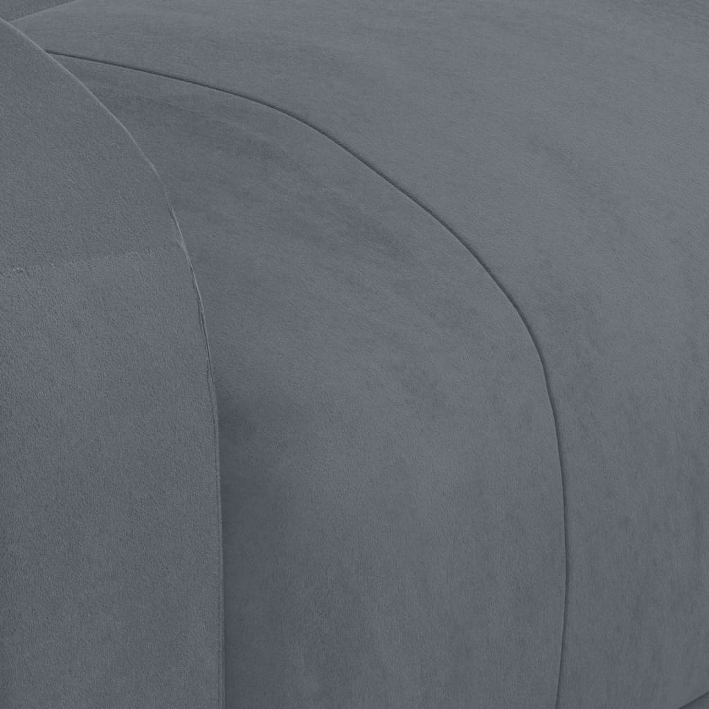 Poltrona Reclinabile Grigio Scuro in Velluto | homemem39
