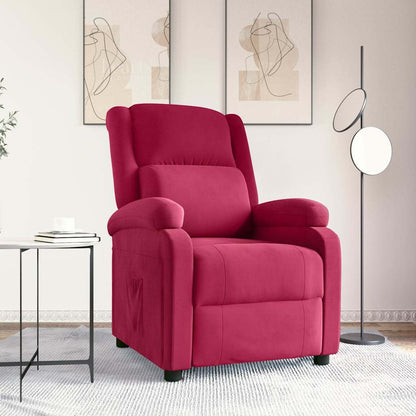 Poltrona Reclinabile in Rosso Vino