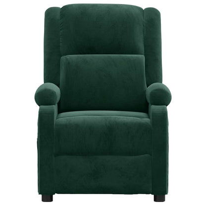 Poltrona Massaggiante Verde Scuro in Velluto | homemem39