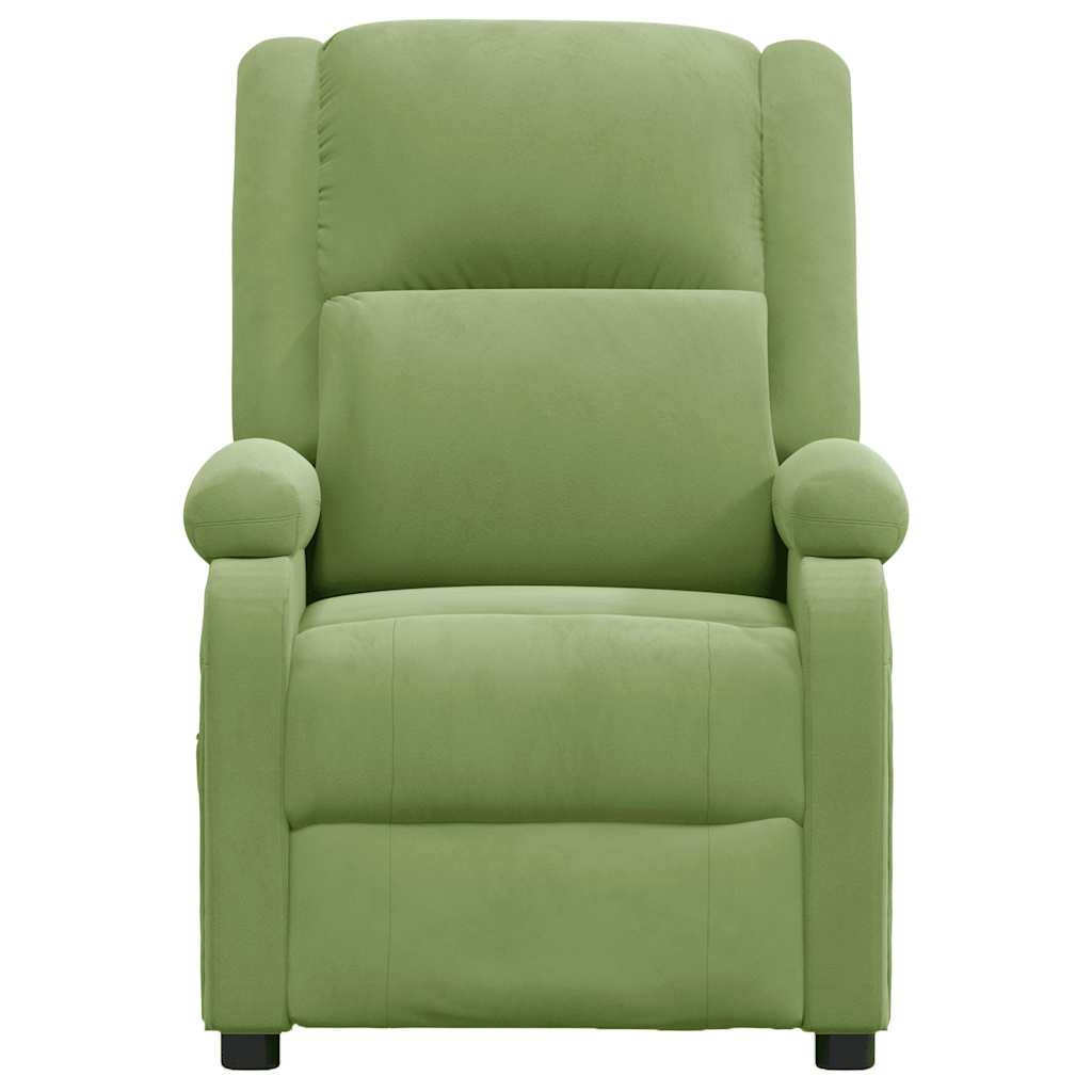 Poltrona Massaggiante Verde Chiaro in Velluto | homemem39