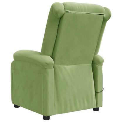 Poltrona Massaggiante Verde Chiaro in Velluto | homemem39