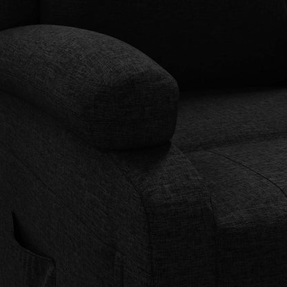 Poltrona Reclinabile in Tessuto Nero