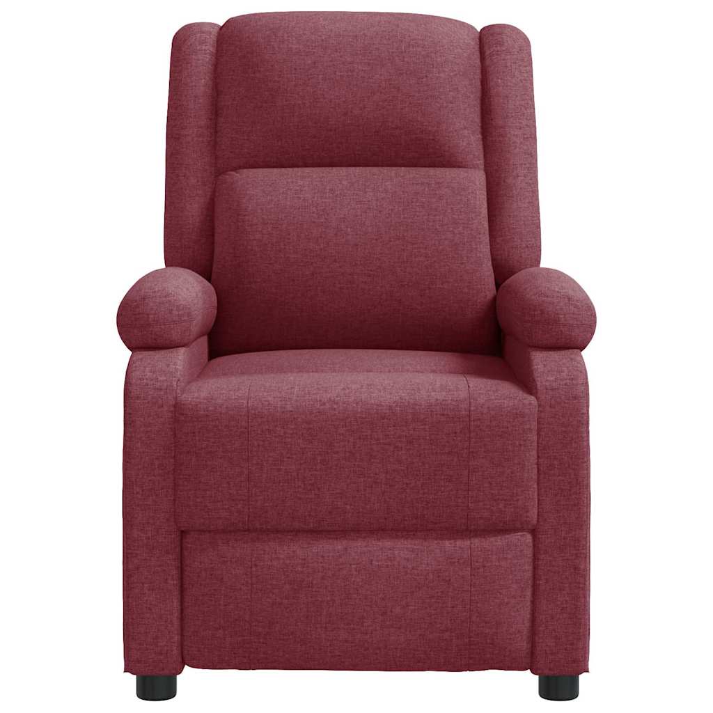 Poltrona Reclinabile in Tessuto Rosso Vino