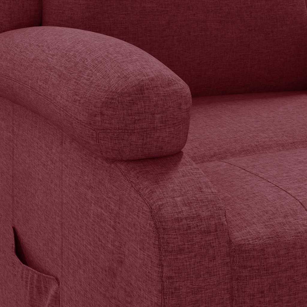 Poltrona Reclinabile in Tessuto Rosso Vino